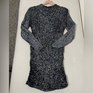 Alexia Admor Dress - Women’s 8 Black - Silver Holographic Sparkle Sequins